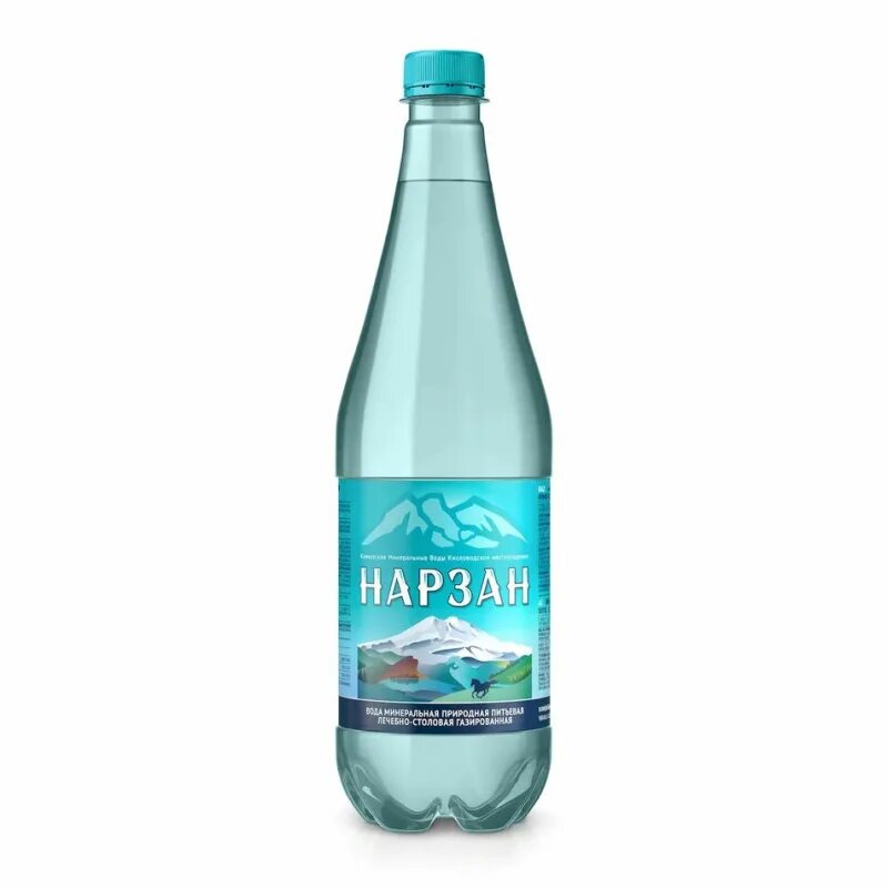 Нарзан минеральная вода фото Вода минеральная Нарзан 1л ПЭТ (6 штук в упаковке) 4,61E+12 - купить по низкой ц