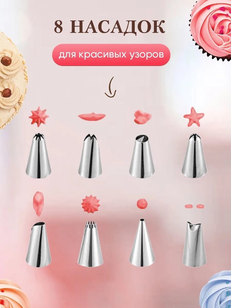 Насадки для крема какие узоры фото Насадки для крема какие узоры получаются CoffMachines.ru