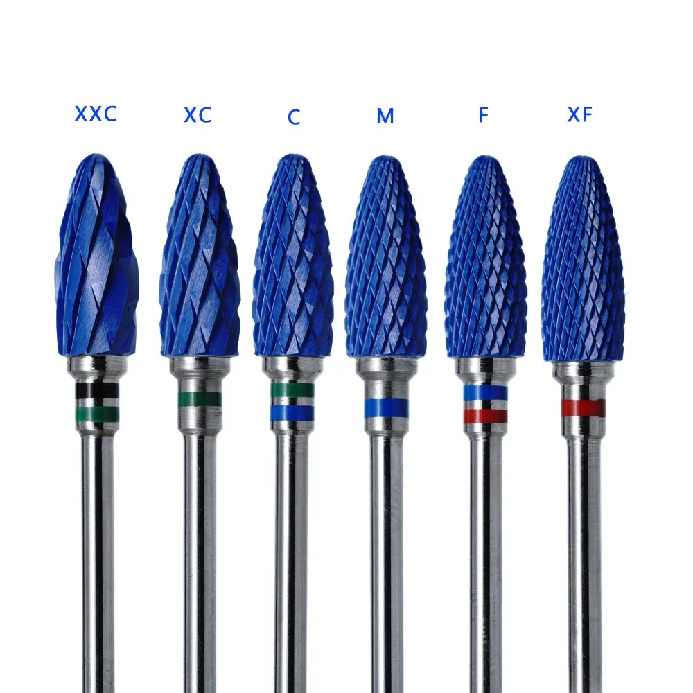 Насечки фрез для маникюра по цветам Electric Nail Drill Machine Drill Bits Ceramic Cuticle Clean Burr Nail Drill Bit