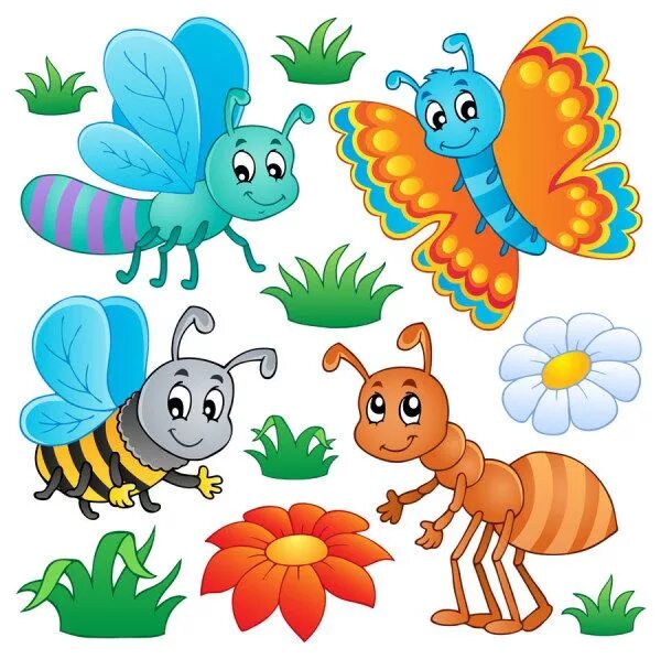 Насекомые картинки для оформления детского сада Funny Cartoon Insects vector set 03 - Vector Animal, Vector Cartoon free downloa