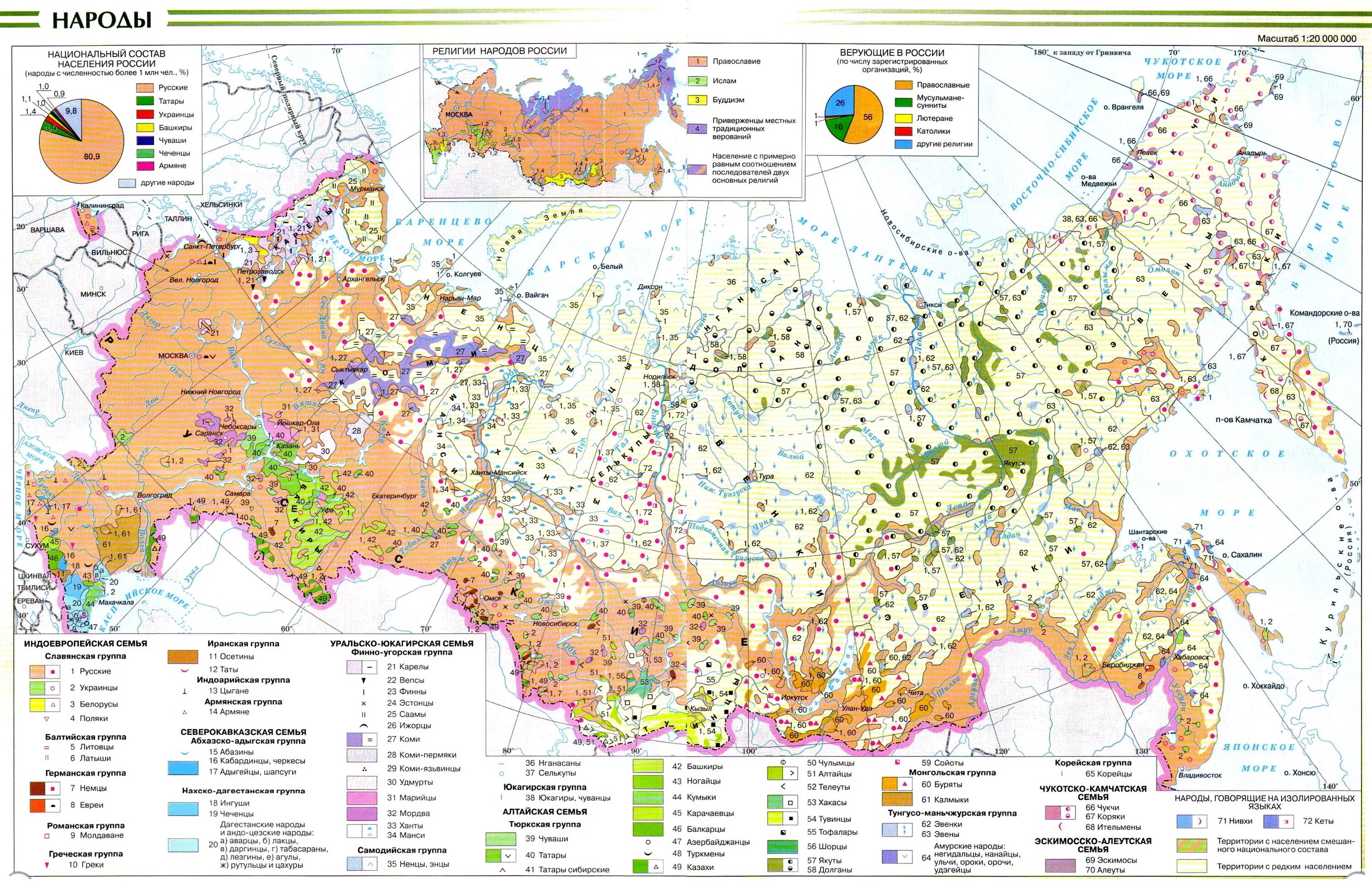 Национальная карта фото Конспект "Народы и основные религии России" - УчительPRO