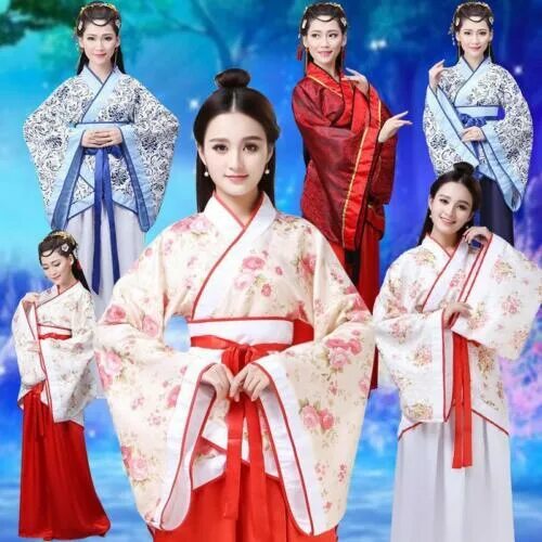 Национальная одежда китая фото Античные костюмы фея женские классические hanfu Тан сценический танец производит