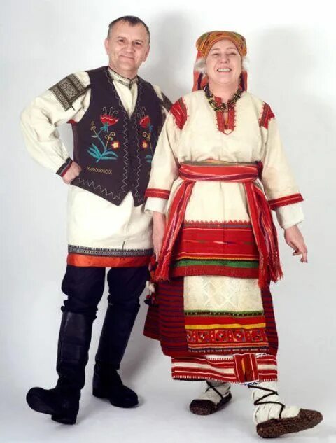 Национальная одежда мордвы фото Rusia-Traje Tradicional Costumes around the world, Russian clothing, Folk clothi