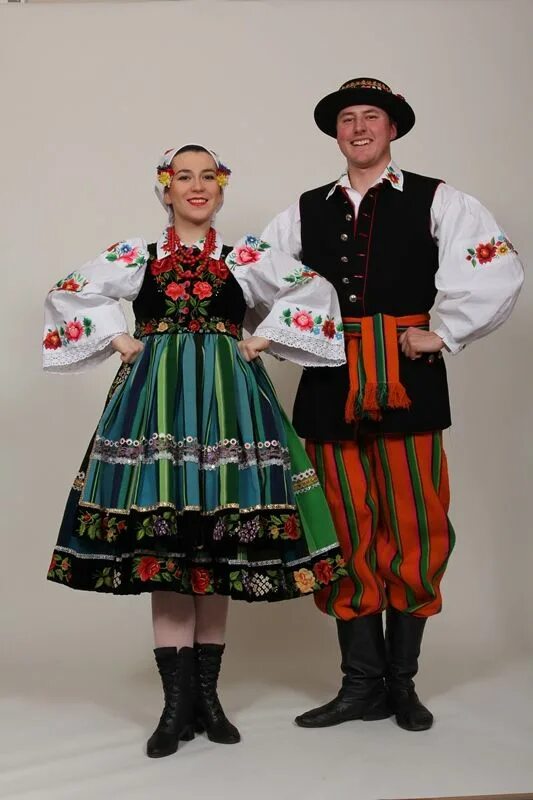 Национальная одежда поляков фото Strój łowicki Polish traditional costume, Polish dress, Polish clothing