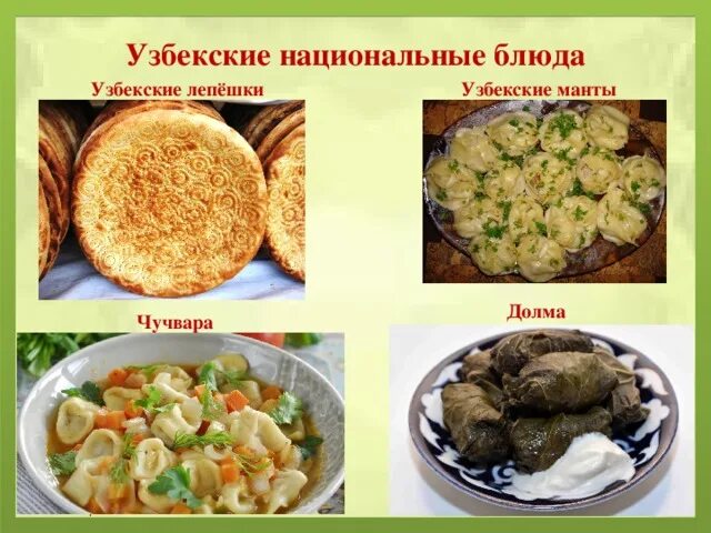 Национальные блюда узбекистана список с фото Презентация к Всекубанскому классному часу "В единстве наша сила" - начальные кл
