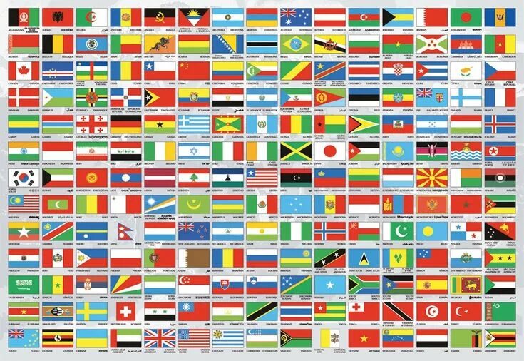 Национальные флаги всех стран мира фото Pin on Country & Culture Flags of the world, Puzzles, Jigsaw puzzles