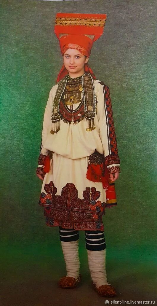 Национальный костюм мордовии фото Мордовка (Мокша) ( продано) - заказать на Ярмарке Мастеров - EJMDBRU Куклы и пуп