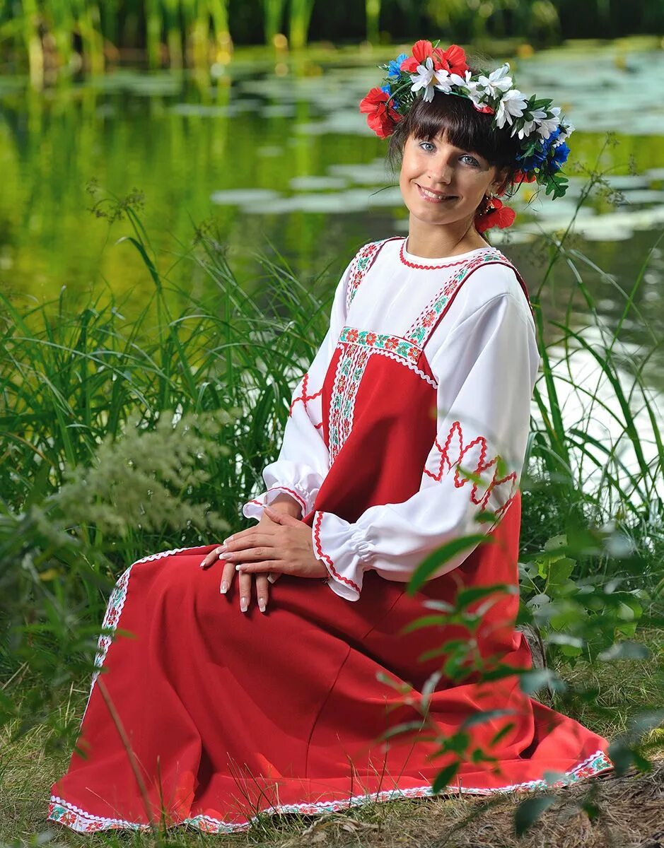 Национальный костюм русской девушки фото Traditional Russian costume ''Varvara'' Russian traditional clothing, Russian tr