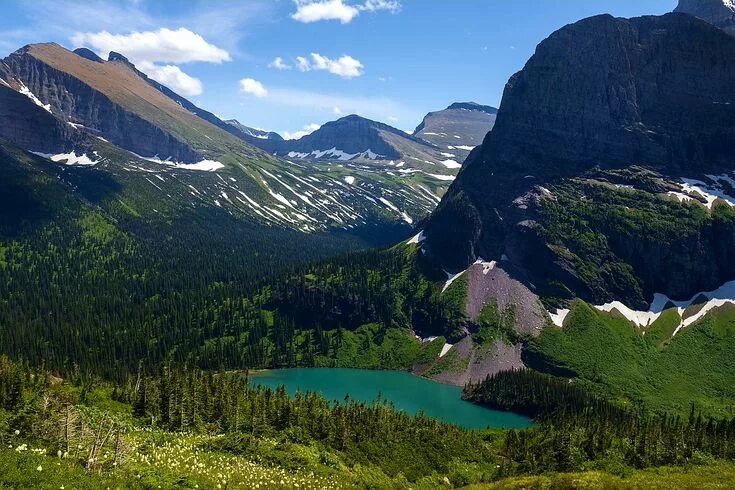 Национальный парк глейшер фото Went to Glacier National Park last weekend. Was like hiking into a postcard. 150