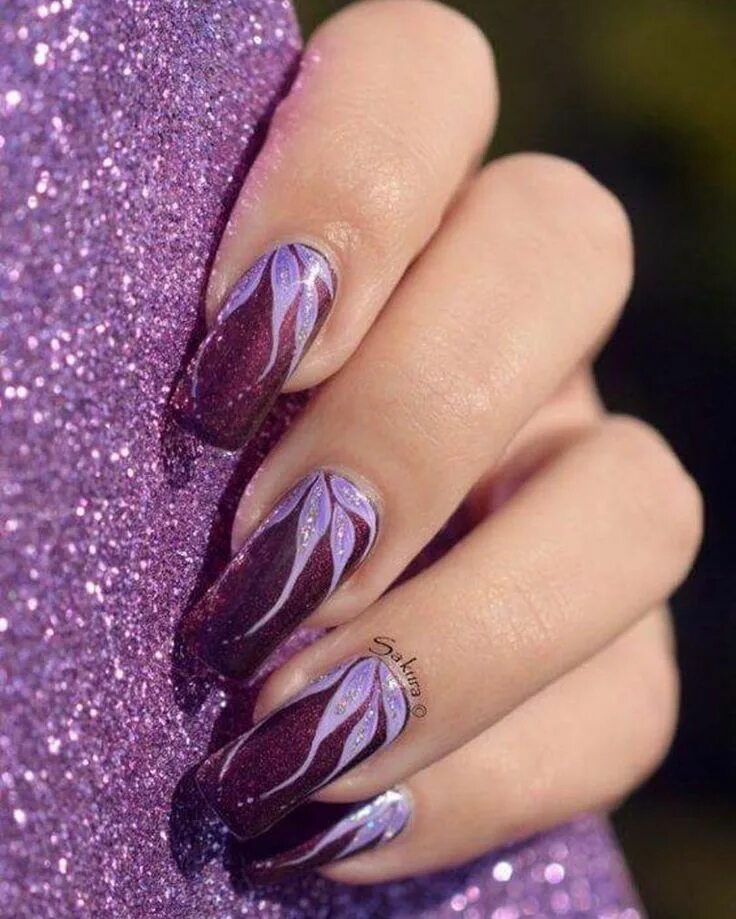 Найти красивый маникюр Purple manicure Trendy nail art, Acrylic nails, Purple nails