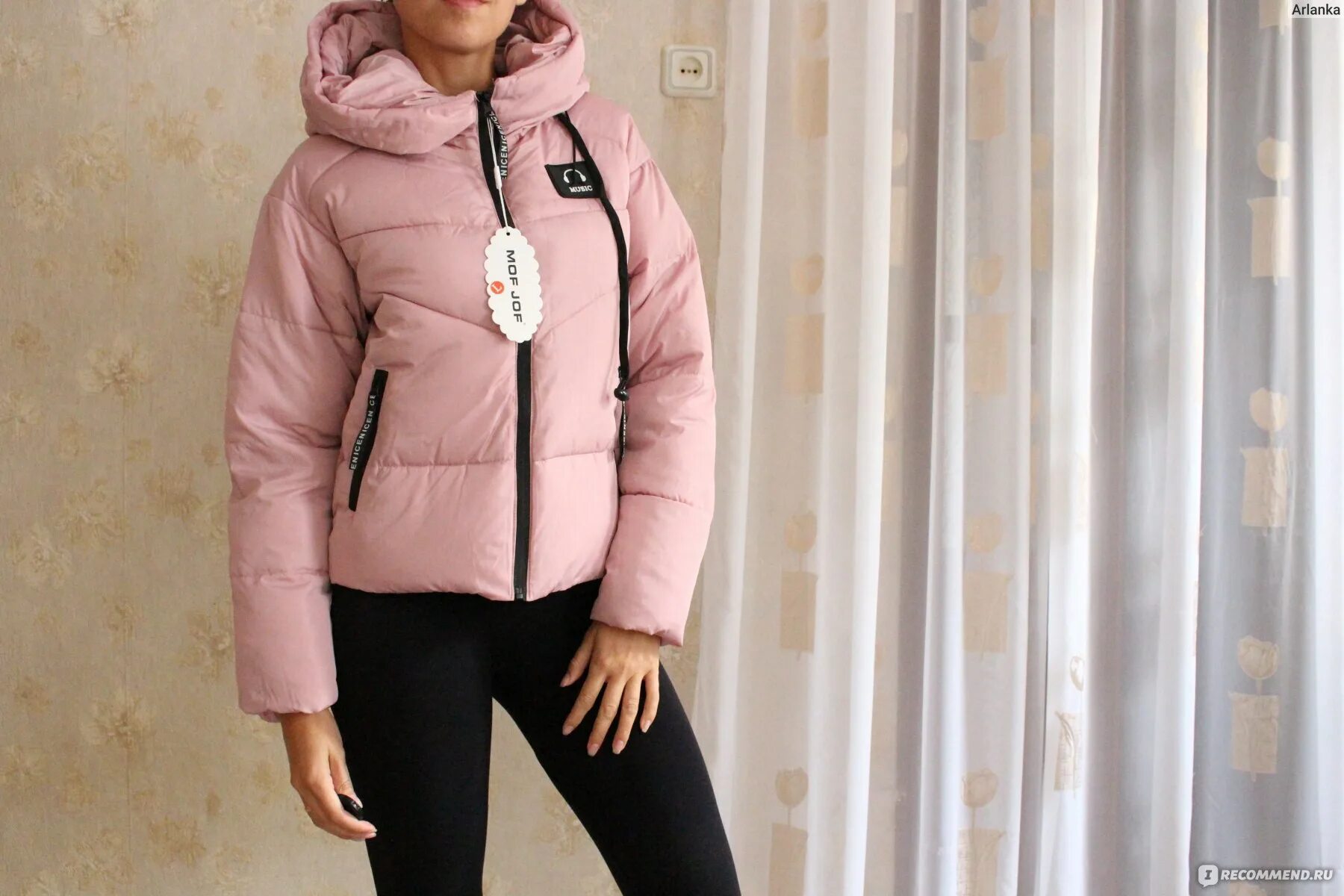 Найти куртку по фото Куртка AliExpress MofJof 2017 Slim Hood Thin Cotton-padded jacket coat Women Hea