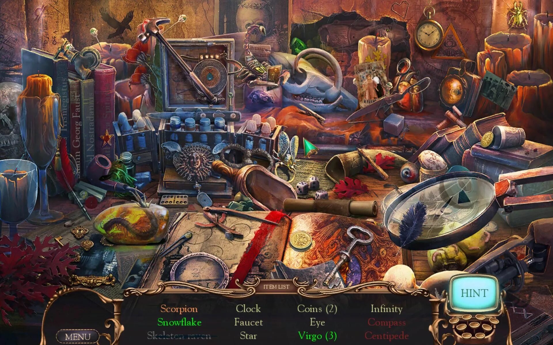 Найти место по фото игра First Hiden Object Scene of the game. Adherents of scary Hidden Object Adventure