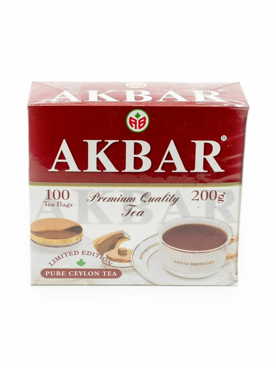 Найти по фото акбар энгельс Чай в пакетиках Akbar Красно-белая серия черный 100шт. АКБАР 105909450 купить в 