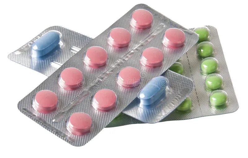 Найти таблетки по фото упаковке Пинк Tablets пилюльки в пакете волдыря изолированном на белой предпосылке Стоков