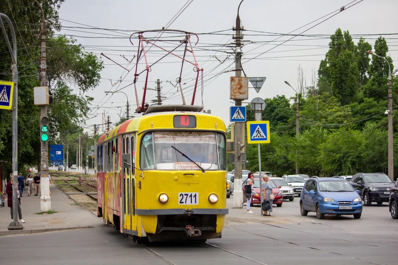 Найти трамвай татра волгоград фото Волгоград, Tatra T3SU № 2711 - Фото - Городской электротранспорт