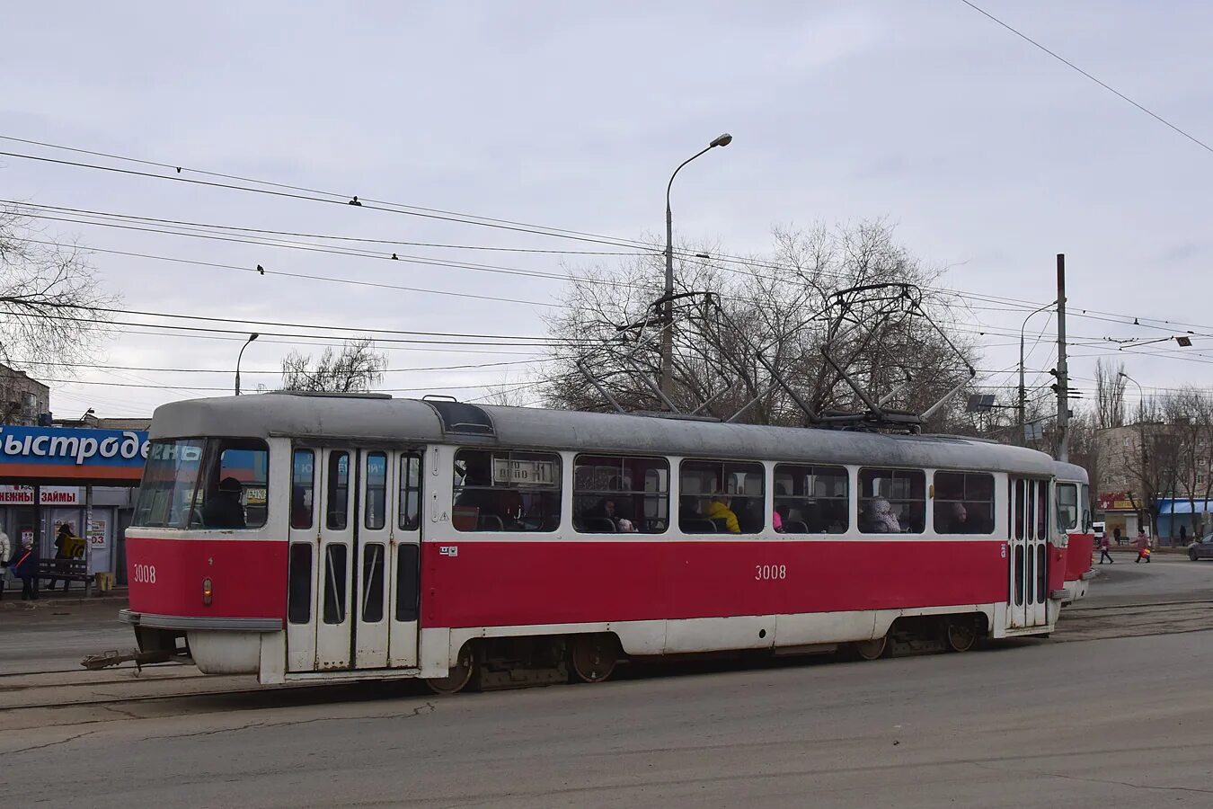 Найти трамвай татра волгоград фото Волгоград, Tatra T3SU (двухдверная) № 3008 - Фото - Городской электротранспорт