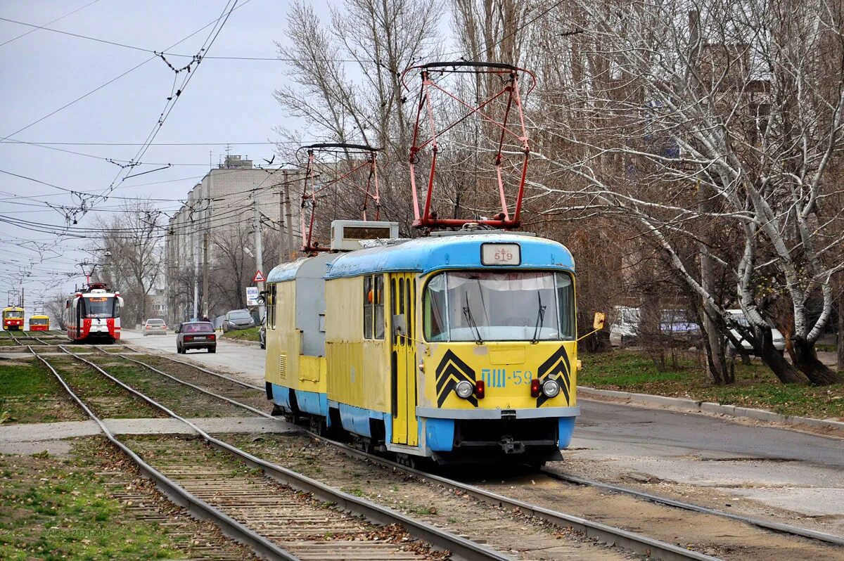 Найти трамвай татра волгоград фото Volgograd, Tatra T3SU (2-door) 65; Volgograd, Tatra T3SU (2-door) 59 - Photo - U