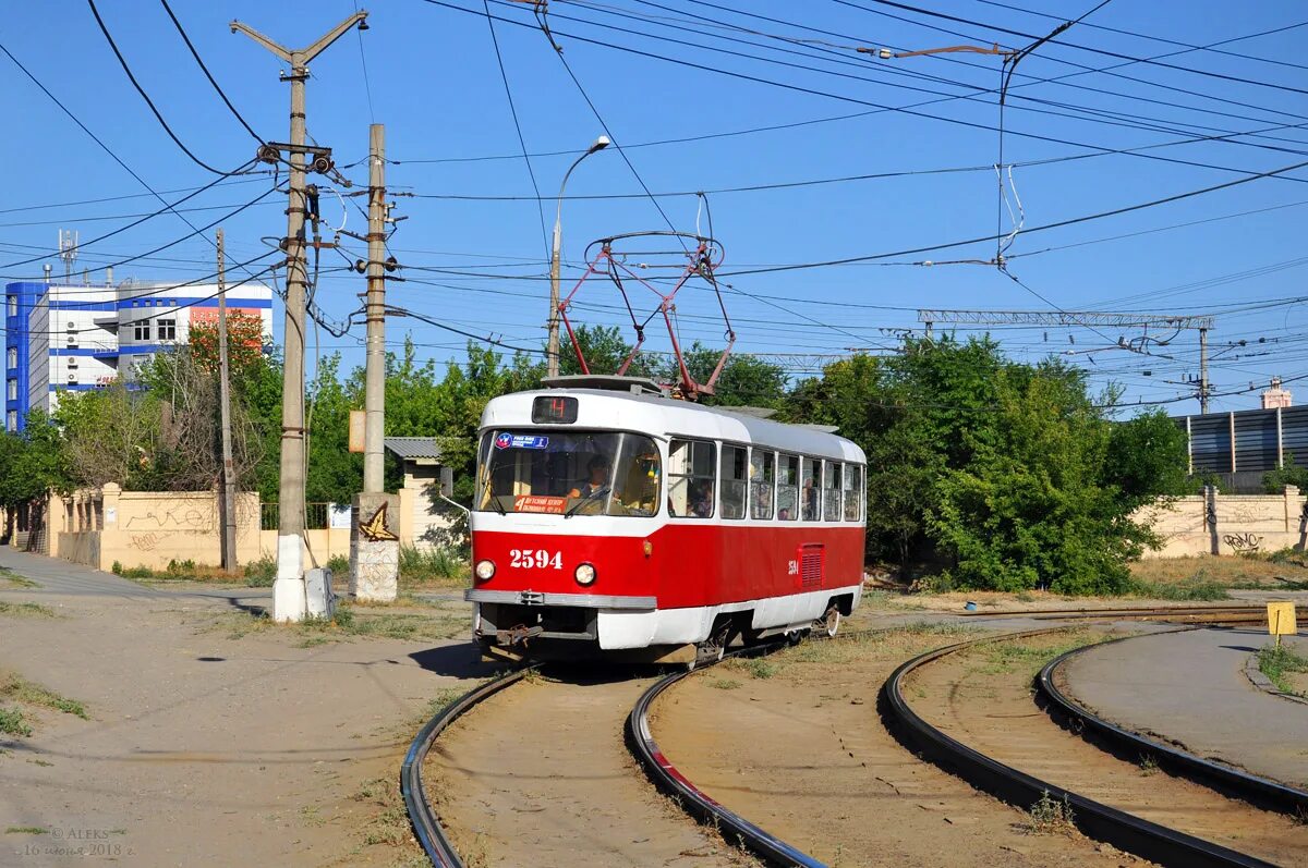 Найти трамвай татра волгоград фото Волгоград, Tatra T3SU (двухдверная) № 2594 - Фото - Городской электротранспорт