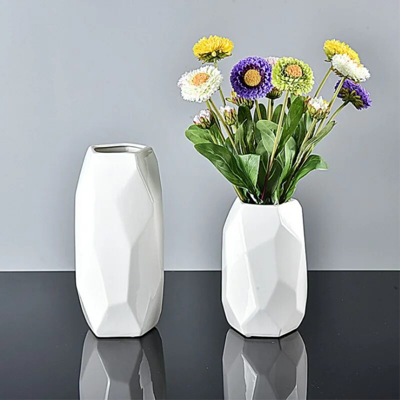 Найти вазу по фото Geometry Vases Ceramic Tabletop Big Vase Home Decoration vase Fashion Modern eur