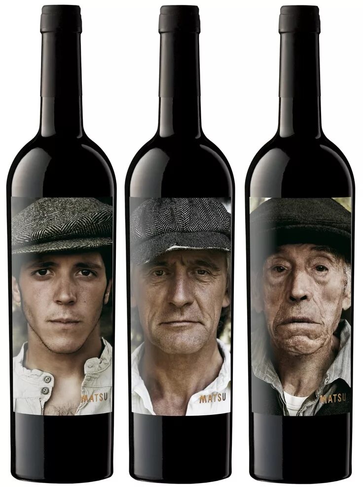 Найти вино по фото онлайн Matsu, DO Toro. El Pícaro, El Recio y El Viejo. Wine packaging design, Creative 