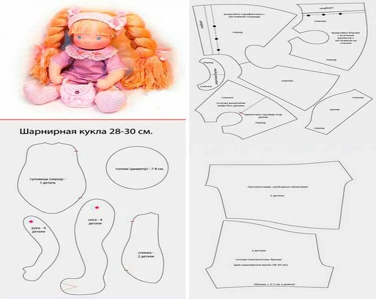 Найти выкройку вальдорфской куклы ростом 36 см Куклы своими руками - Своими руками в 2020 г Шов вперед иголкой, Куклы, Вязание 