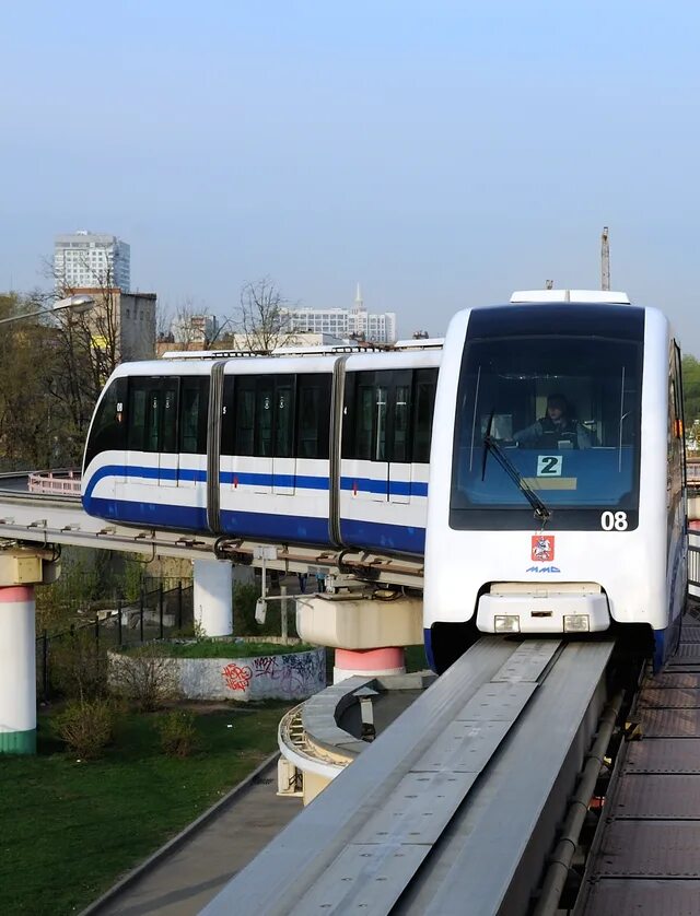 Наземное метро фото File:Moscow monorail approaches start of line near Timiryazevskaya station.png -