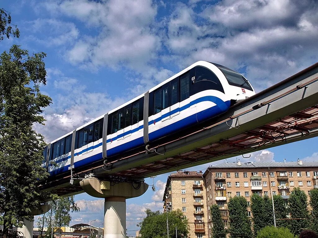 Наземное метро фото В СВАО установили новые указатели к станциям монорельса