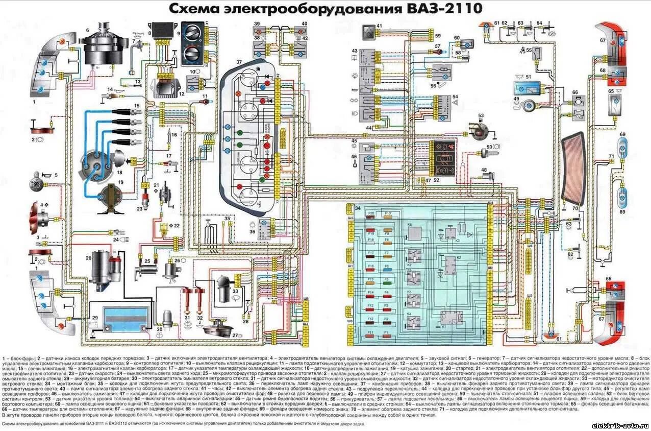 Назначение электросхемы Работы с автоэлектрикой 2112 - Lada 21120, 1,5 л, 2003 года электроника DRIVE2