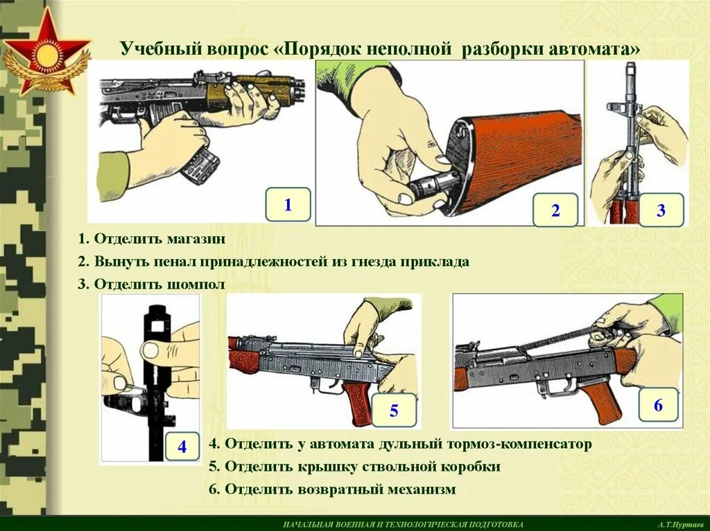 Назовите порядок неполной разборки автомата калашникова Картинки РАЗБОРКА АК 74 ПОСЛЕДОВАТЕЛЬНОСТЬ
