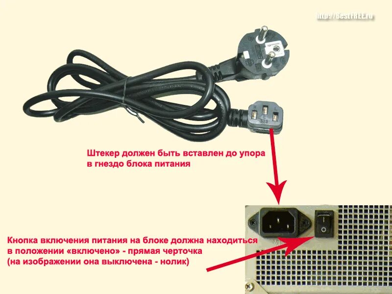 Назовите способ подключения питания системного блока Что делать, если компьютер не включается: основные причины и решения проблемы Ре