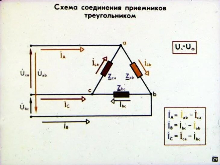Назовите способы соединения приемников электрической энергии Приемник энергии соединенный треугольником включен в сеть трехфазного тока с лин