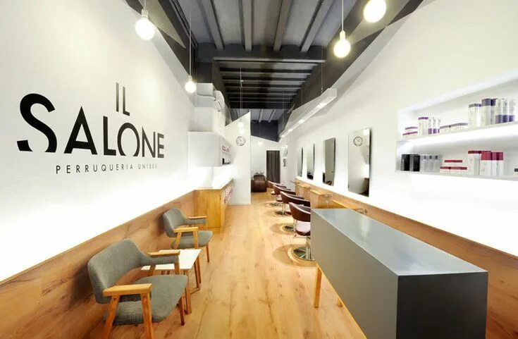 Название дизайн студии Il salone. peluquería unisex, egue y seta homify Ideias para interiores, Interio