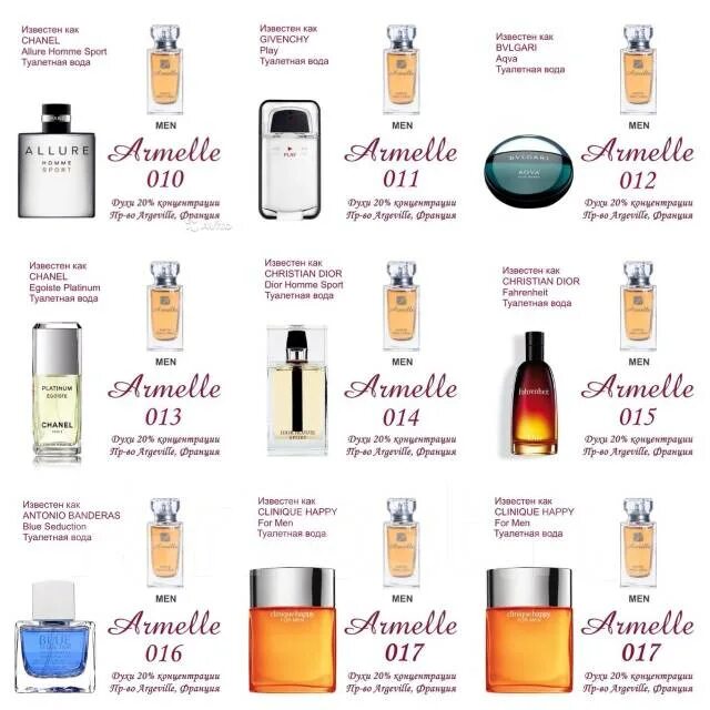 Название духов по фото Французские духи "Armelle", под заказ. Цена: 1 500 ₽ во Владивостоке