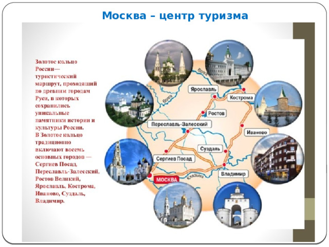 Название городов золотого кольца россии фото Презентация к уроку географии, 9 класс. "Районы Центральной России. Москва и Мос