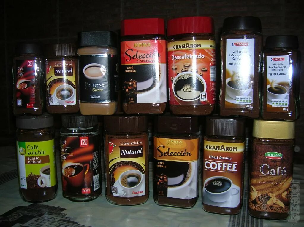 Название кофе список фото Instant coffee with Spain 200g. - Buy on www.bizator.com