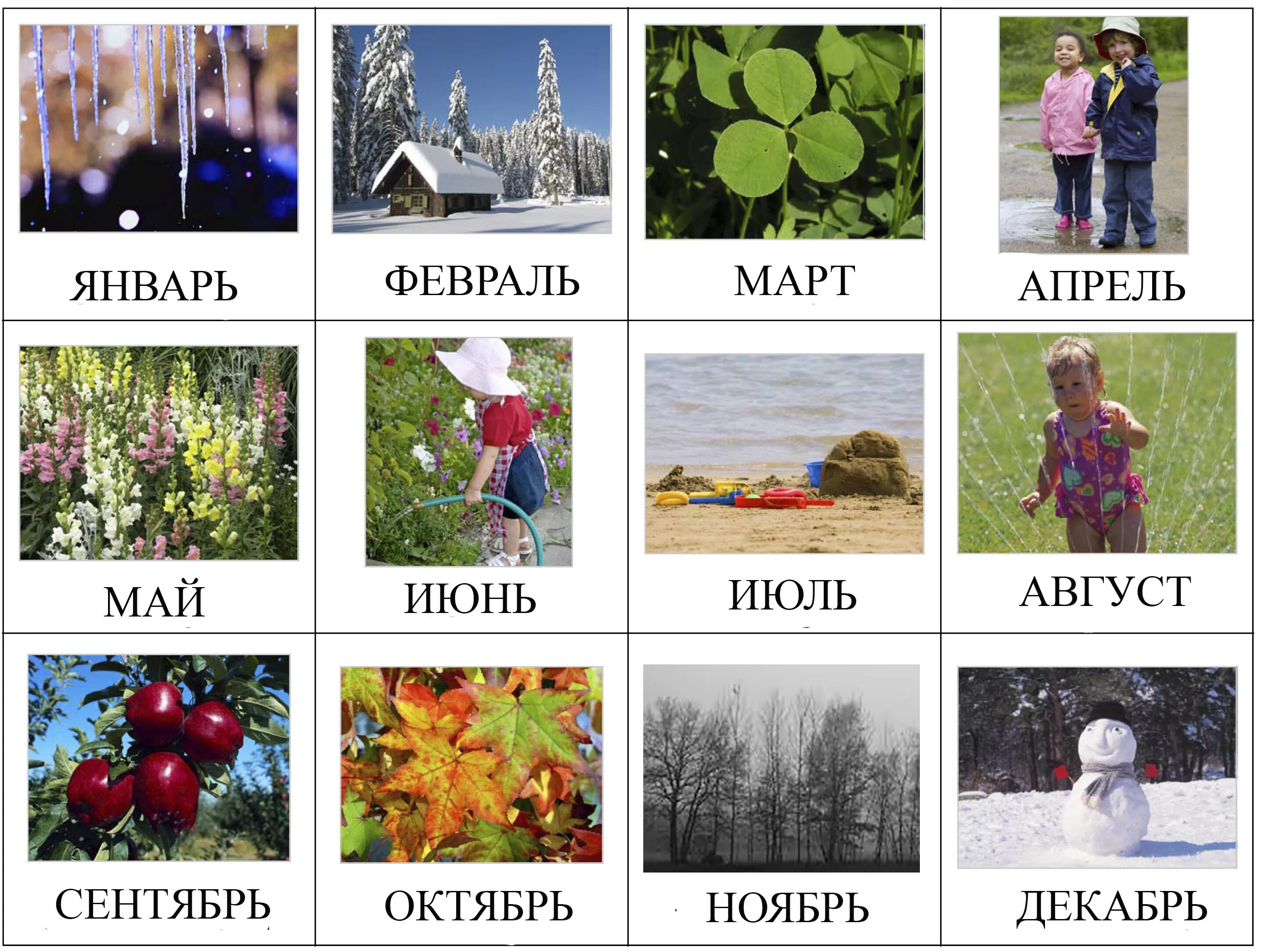 Название месяцев фото Покажи все месяца