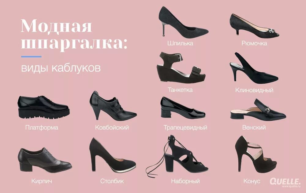 Название модной обуви 2024 Любителям каблуков на заметку