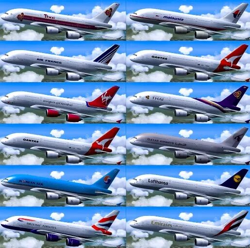 Название пассажирских самолетов фото Модели самолётов "Boeing" & "Airbus". Aircraft models "Boeing" & "Airbus" купить