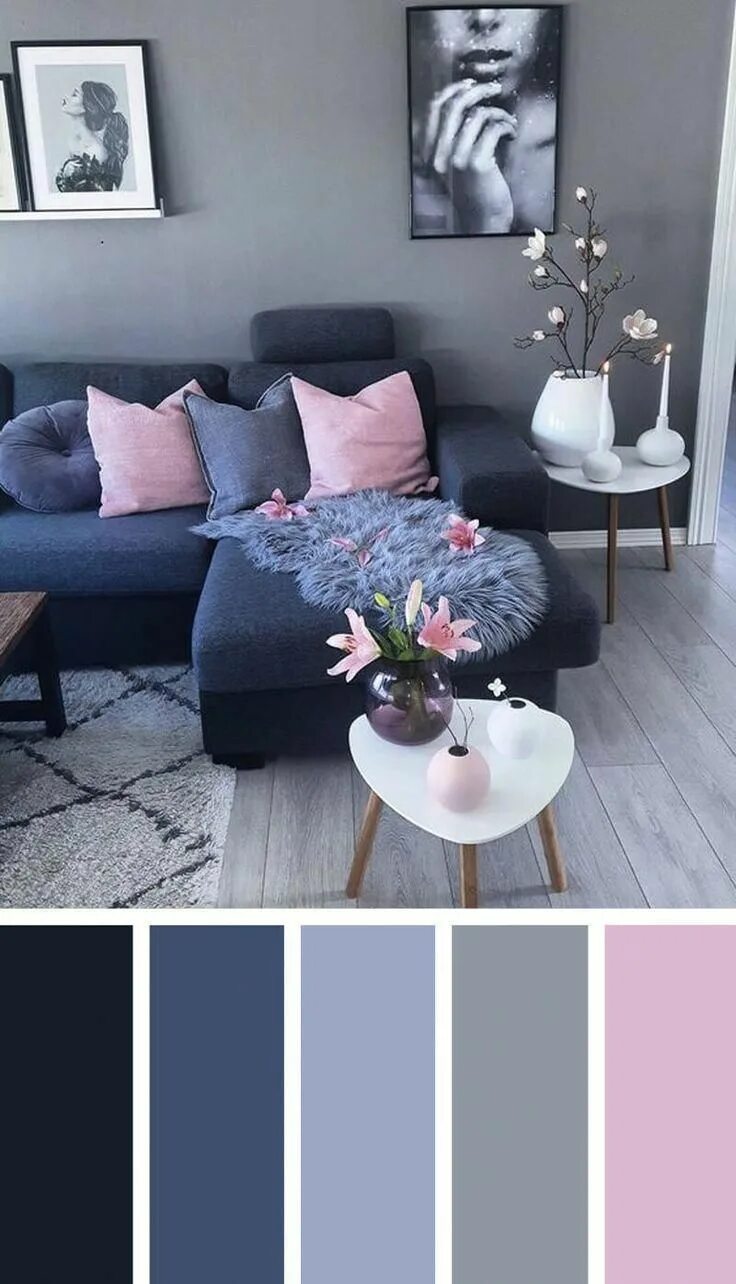 Название серого цвета в интерьере 11 Cozy Living Room Color Schemes To Make Color Harmony In Your Living Room Livi