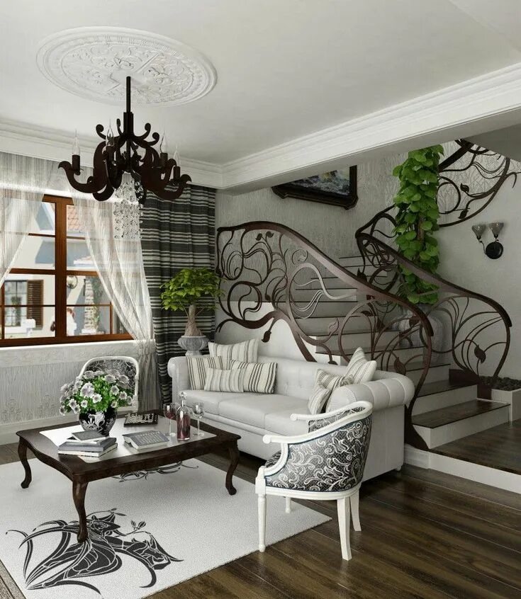 Название стилей интерьера квартир Interior Style: Modern (Art Nouveau) Beautiful houses interior, Art nouveau inte