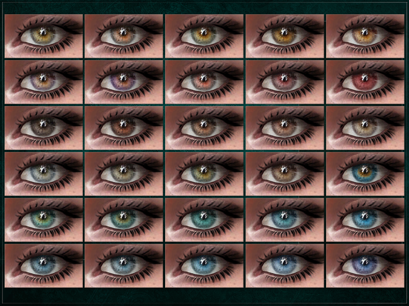 Название цветов глаз человека с фото The Sims Resource - Assay Eyes