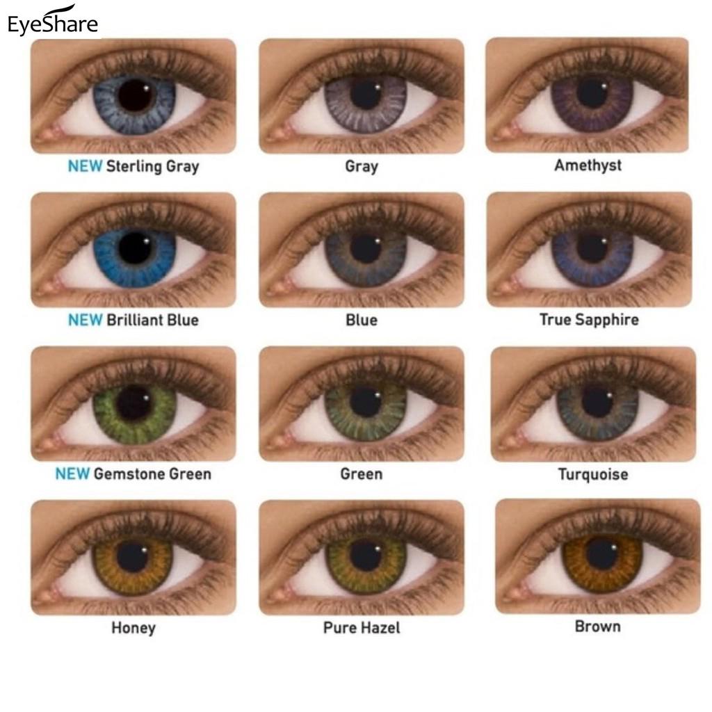 Название цветов глаз человека с фото 1 Pair Three Tone Series Color Contact Soft Cosmetic Natural Looking Contacts Le