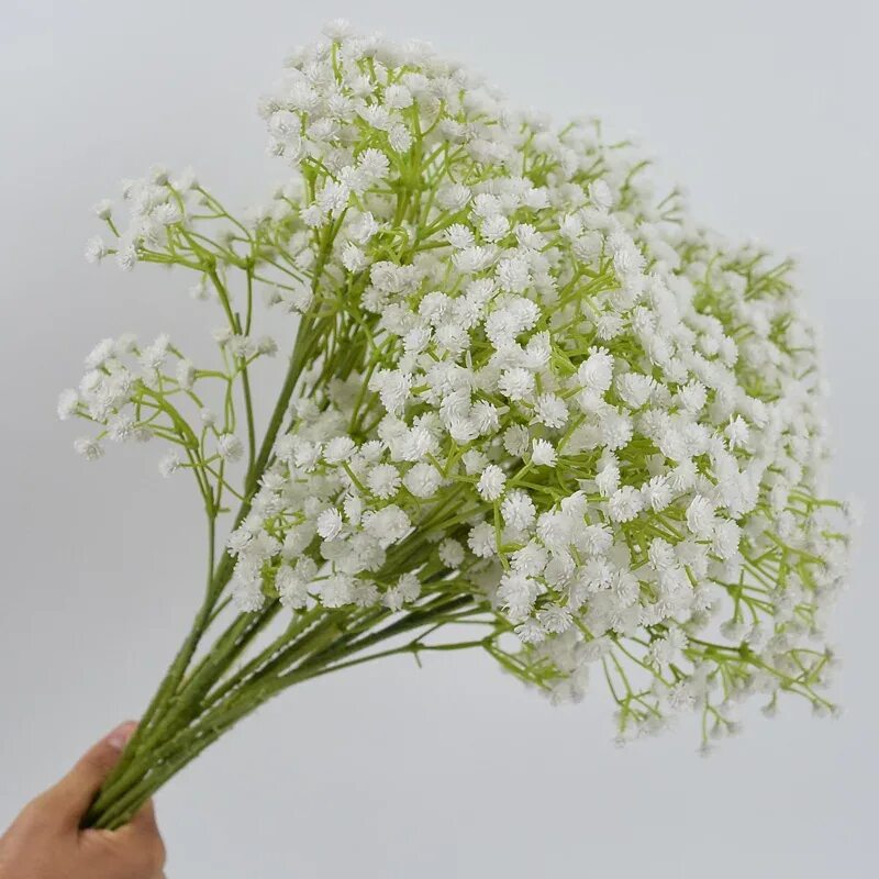 Название цветов которые добавляют в букеты фото 20.8'' Babysbreath Artificial Gypsophila 162 Small Flower 12 Pcs/lot Wedding Bri