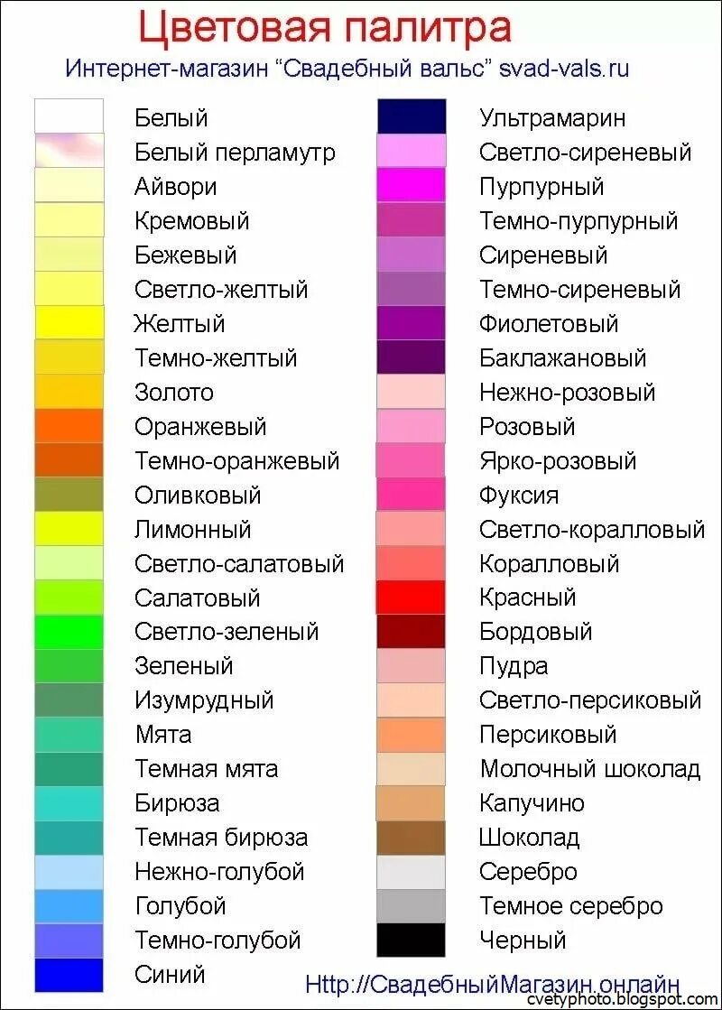 Название цветов ткани с фото Бужуле - CoffeePapa.ru