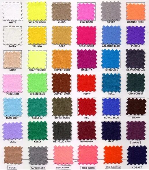 Название цветов ткани с фото Nylon Lycra Colours Color mixing chart, Colours, Pretty costume