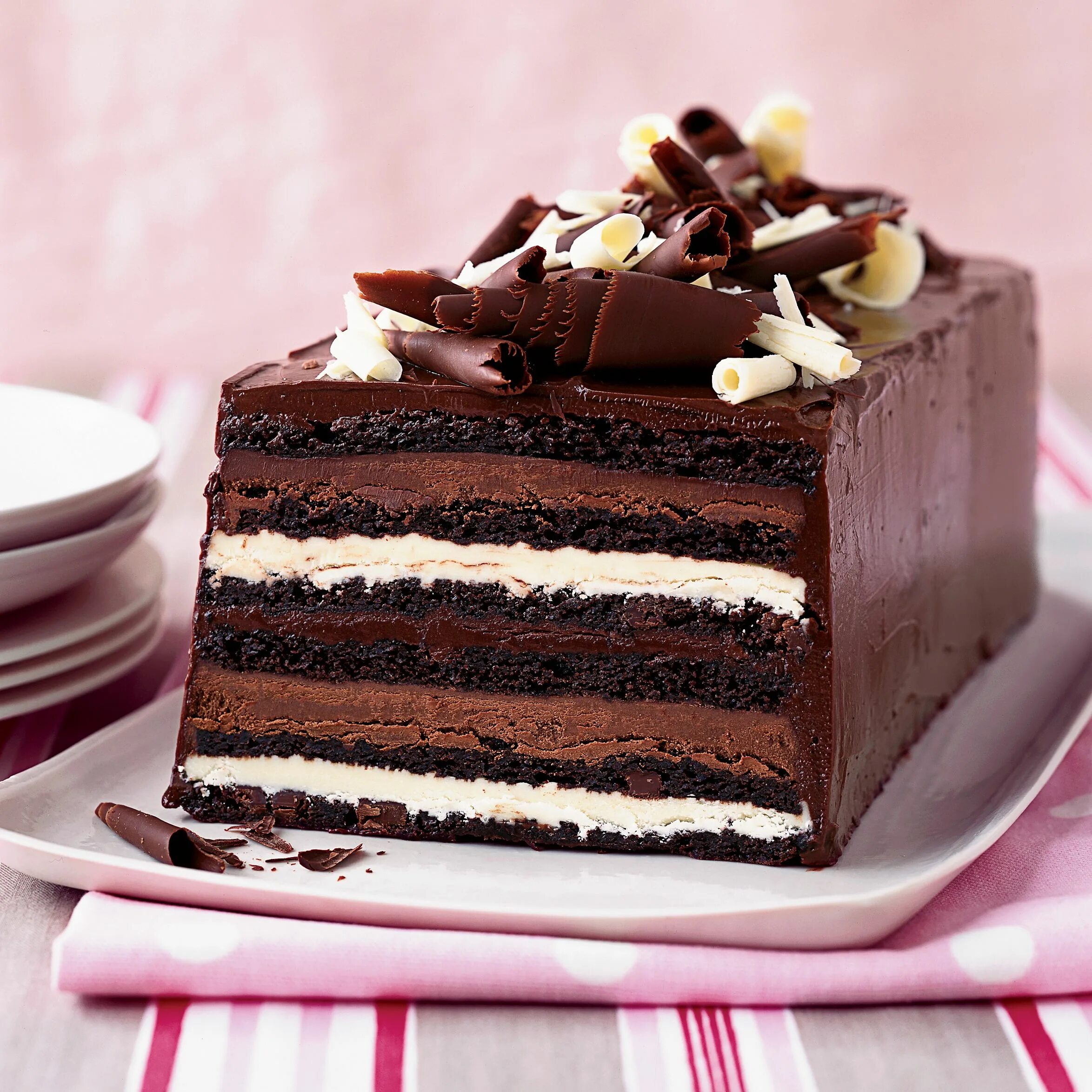 Название тортов и фото Chocolate Truffle Layer Cake Recipe Recipe Desserts, Cake recipes, Chocolate des