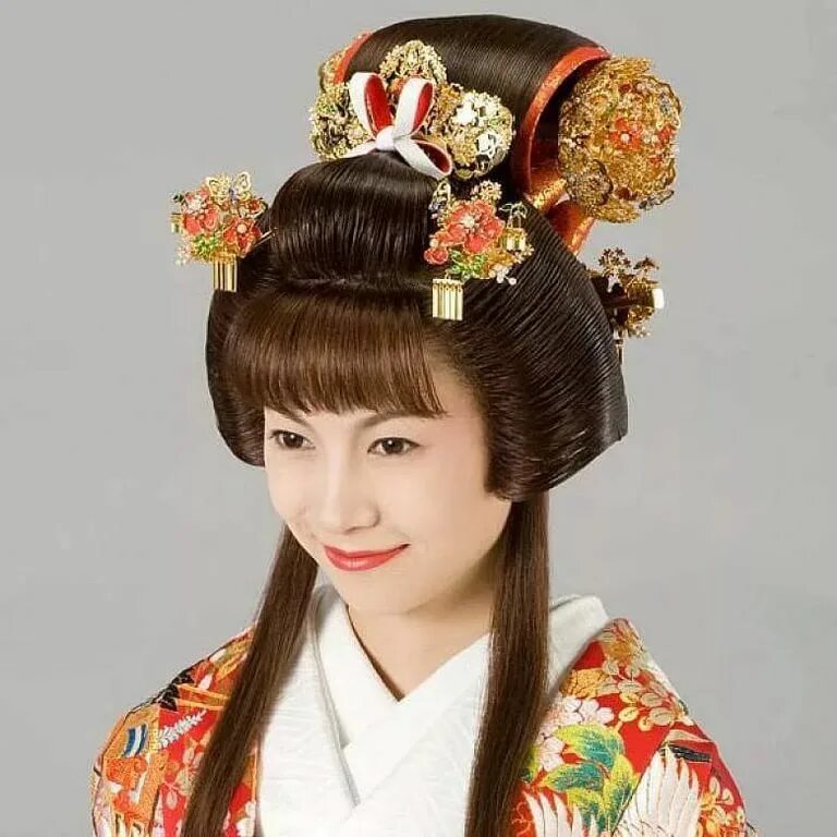 Название японских причесок женских Pin by Дзахова Стелла on Япония 3 Japanese hairstyle, Japanese hairstyle traditi