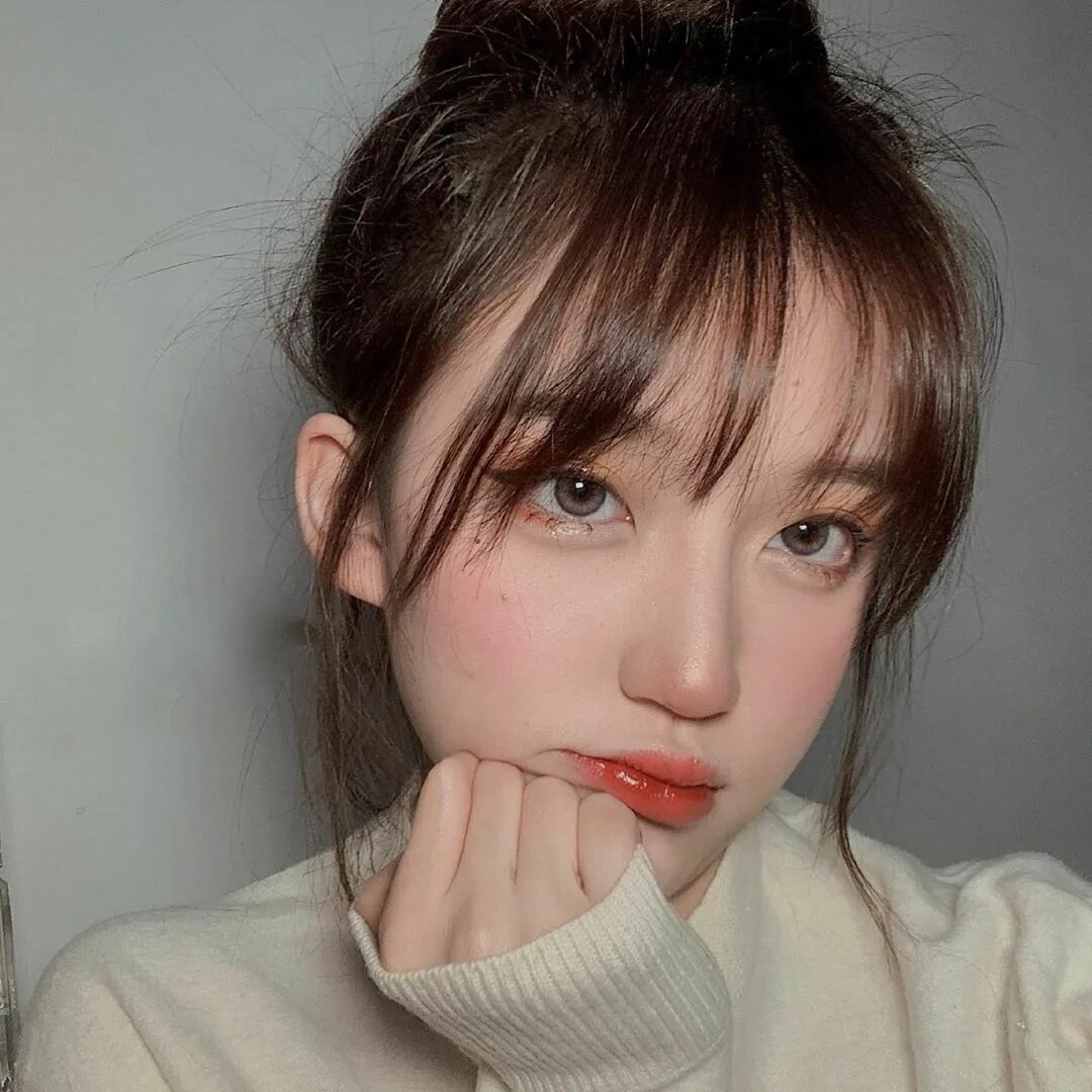 Названия челок с фото корейские Ghim của Francisca Reyes Rivera trên Cabello Tóc và làm đẹp, Con gái, Tóc nhuộm 