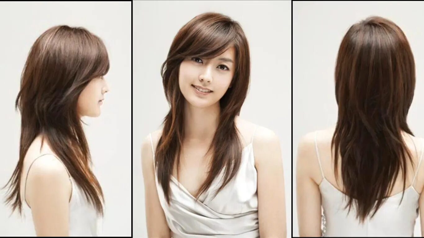Названия длинных стрижек фото side-swept bangs and long layers Oval face haircuts, Oval face hairstyles, Long 