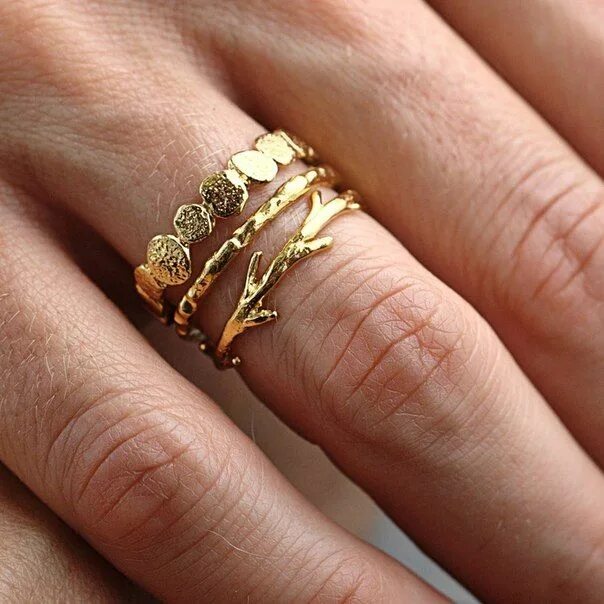 Названия и фото колец WEDDING RINGS / СВАДЕБНЫЕ КОЛЬЦА Jewelry, Pebble ring, Twig ring set